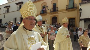 Amadeo Rodriguez Magro obispo Plasencia, Braulio Rodriguez Arzobispo Toledo y Celso Morga Arzobispo Merida-Badajoz