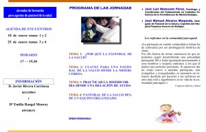 TRIPTICO Jornadas Pastoral de la Salud en Llerena 2016-2