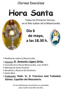 HORA SANTA EN MAYO