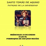 Misa de santo Tomás de Aquino (Patrono de la Universidad) Parroquia de San Juan Macías (Badajoz)