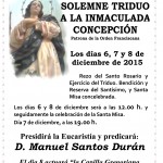 Triduo a la Inmaculada Concepción (Templo Clarisas descalzas, Badajoz)