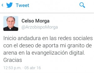 El Arzobispo se estrena en Twitter
