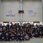 Don Celso visitó el colegio de los Maristas de Badajoz