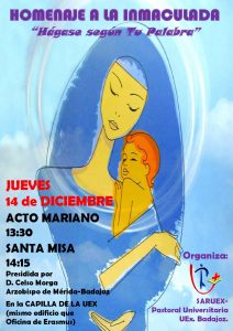 Homenaje a la Inmaculada (Capilla UEx Campus Badajoz)