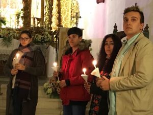 Niños y jóvenes de Torre de Miguel Sesmero participan en la novena a la Candelaria