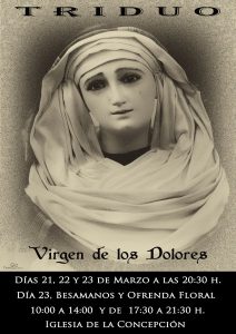 Triduo Virgen de los Dolores (Templo de la Concepción -Badajoz-)