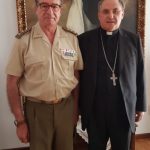 El Arzobispo recibe al Coronel de Delegado de Defensa, Ángel Freixinet