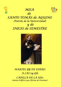 Misa santo Tomás de Aquino (Capilla de la UEx -Badajoz-)