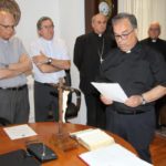 Toman posesión el nuevo Vicario y el Rector y el Director espiritual del Seminario