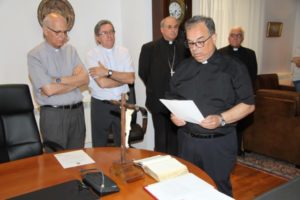 Toman posesión el nuevo Vicario y el Rector y el Director espiritual del Seminario
