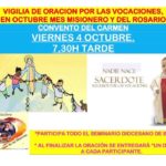 Vigilia de oración por las vocaciones (Convento del Carmen -Fuente de Cantos-)