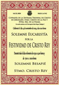 Besapié Cristo Rey (Parroquia San Roque -Badajoz-)