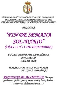 Fin de semana solidario (Templo de la Concepción -Badajoz-)