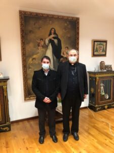Don Celso Morga recibe al pope de la Iglesia ortodoxa rumana, Joan Sibur