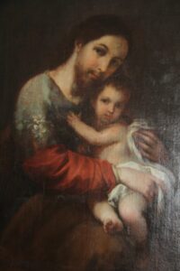 “San José y el Niño” sale de la parroquia de San Agustín para participar en una muestra en el Museo del Prado
