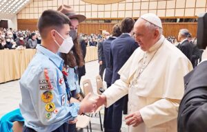 Los Scouts de Puebla de la Calzada han sido recibidos por el papa Francisco