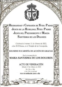 Acto de veneración (Iglesia de la Concepción -Badajoz-)