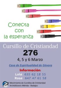 Cursillo de cristiandad Nº276 (Casa de Espiritualidad -Gévora-)