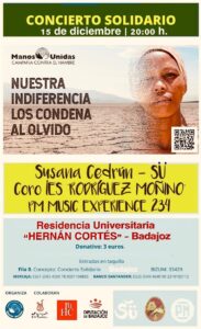 Concierto solidario Manos Unidas (Residencia Universitaria Hernán Cortés -Badajoz-)