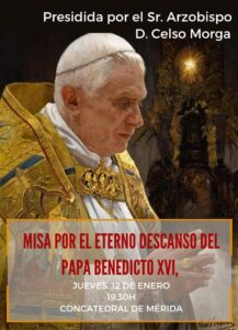 Misa por Benedicto XVI (Concatedral de Mérida)
