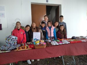 Niños de Villafranco realizaron un mercadillo solidario infantil