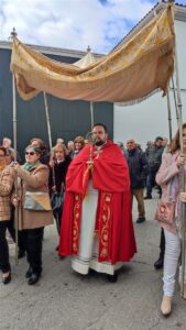 Puebla del Maestre ha celebrado el 260 aniversario de la llegada de las Sagradas Reliquias