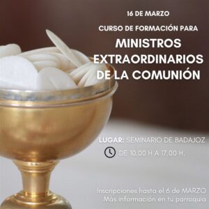 Jornada formación para ministros extraordinarios de la comunión (Seminario)