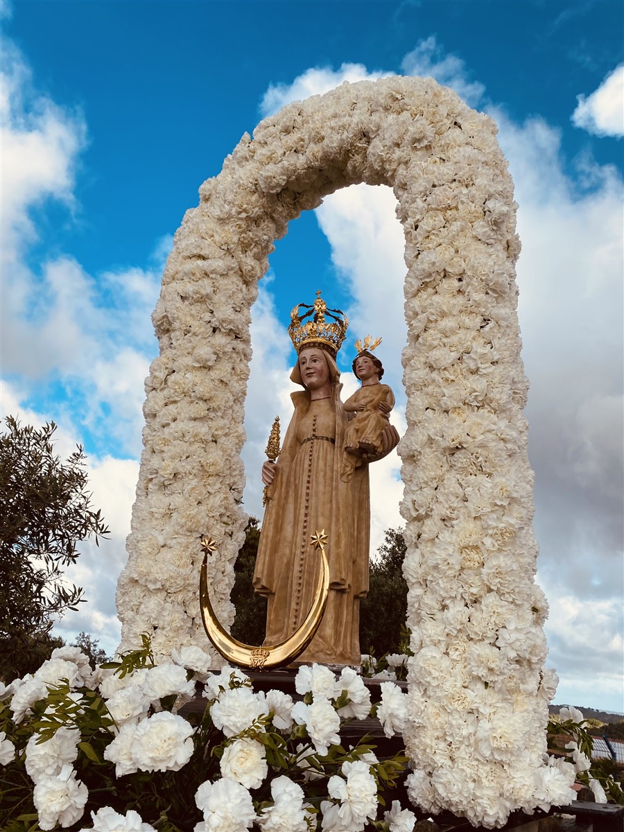 La Virgen de Gracia fue llevada hasta «Campo Oliva», finca comunal de Oliva de la Frontera