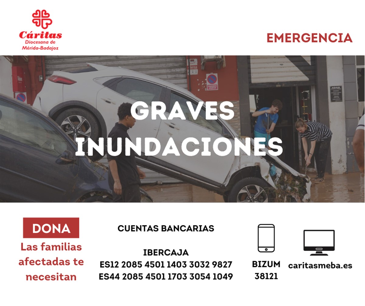 Cáritas Diocesana activa una campaña para atender a los damnificados por la DANA en Valencia y Albacete
