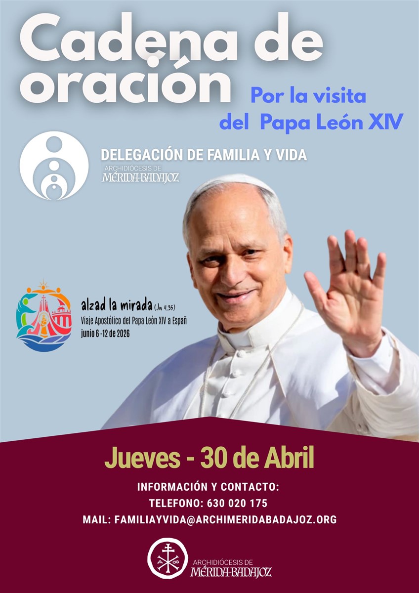 Cadena oración por visita del Papa