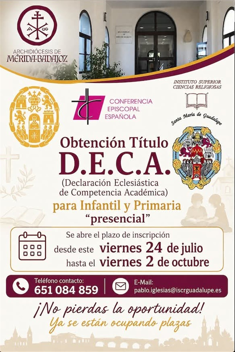 Abierto el plazo de inscripción para obtener la D.E.C.A.