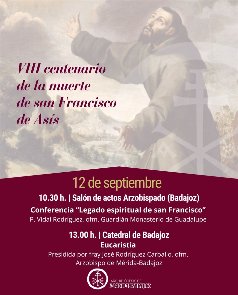 VIII centenario muerte san Francisco de Asís