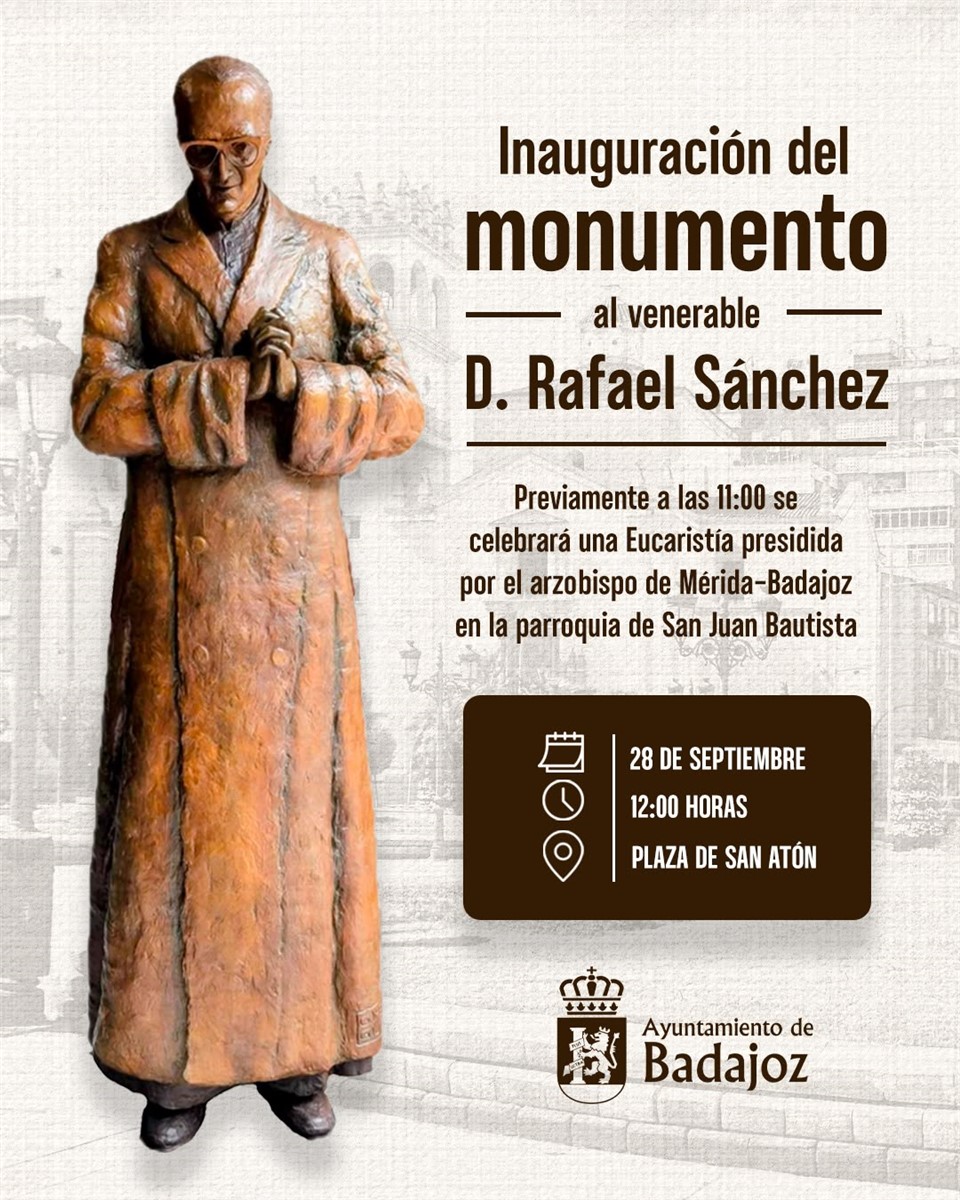 Inauguración monumento venerable Rafael Sánchez García