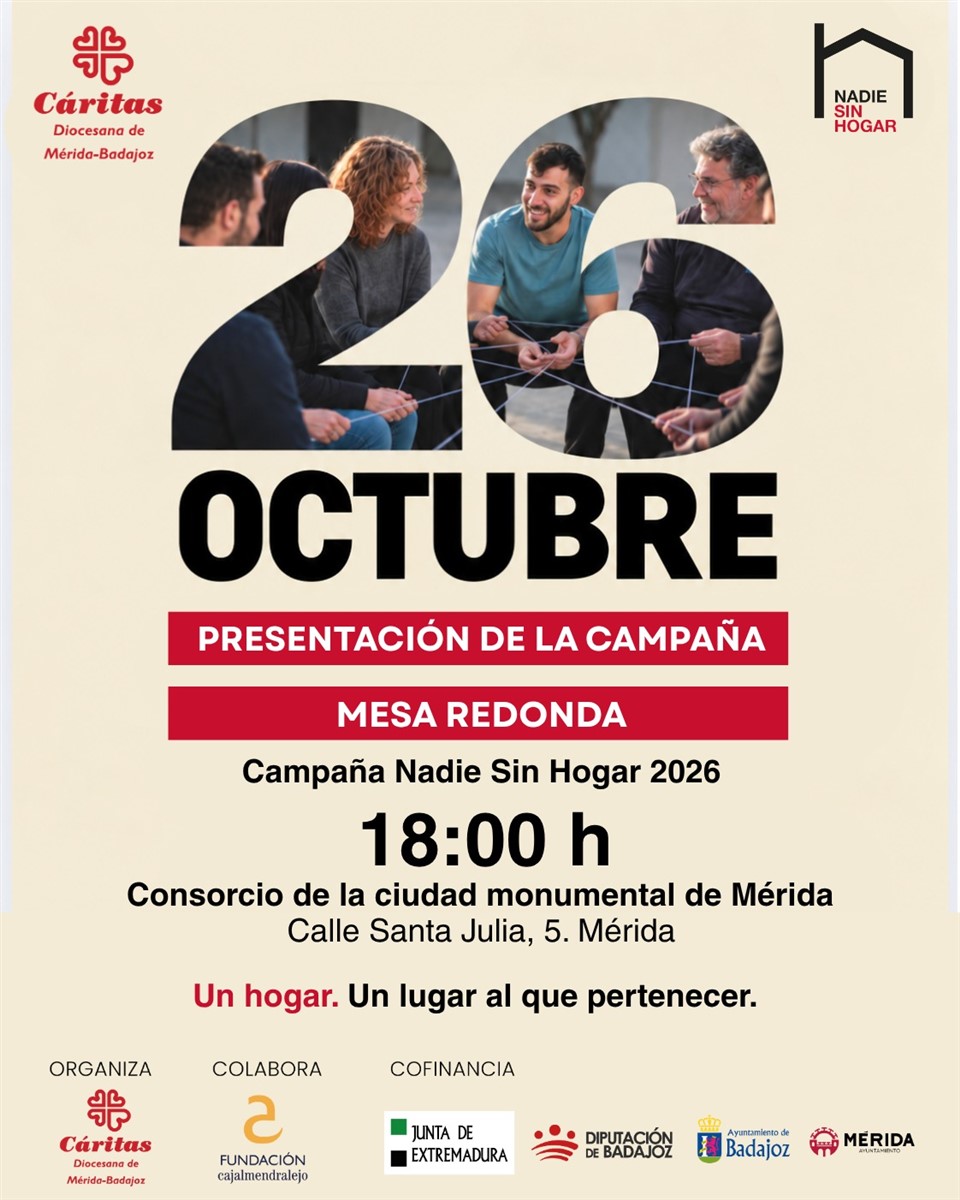 Mesa redonda «Nadie Sin Hogar 2026»